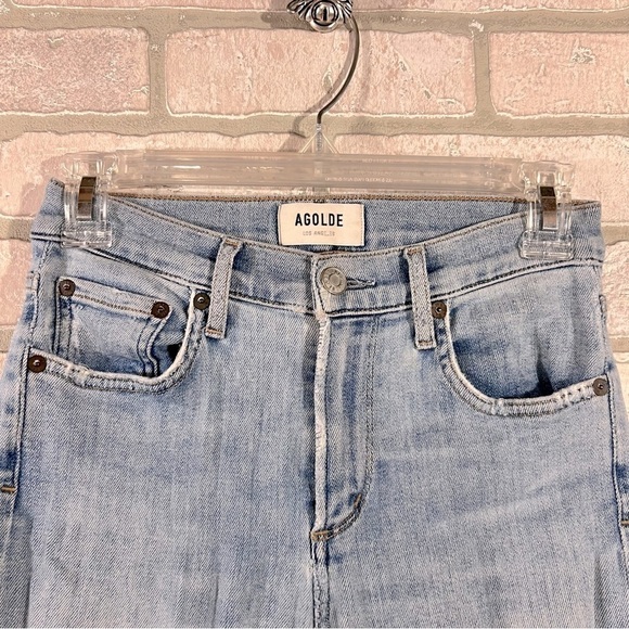 Agolde Sophie Midrise Skinny Raw Hem Jeans Size 25 - Picture 10 of 12